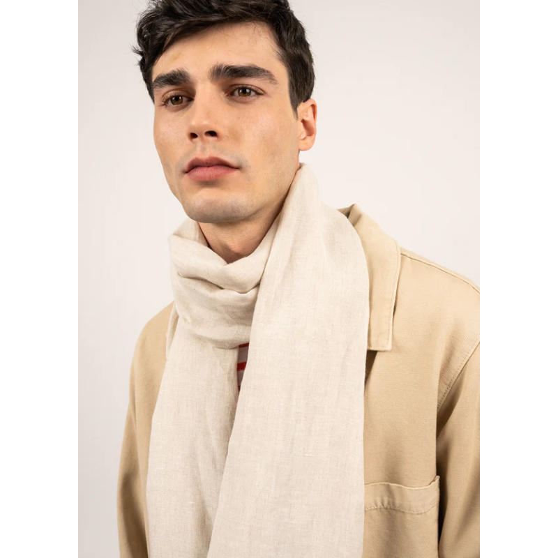 Foulard en lin naturel