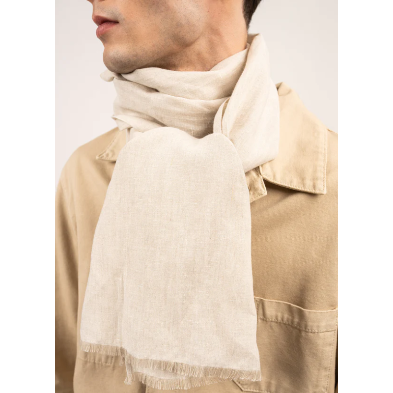 Foulard en lin naturel