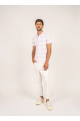 Polo Scott rose/blanc