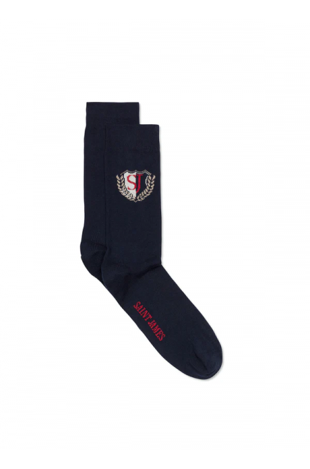 Chaussettes en coton unies à blason SAINT JAMES