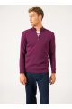 Pull col montant zippé Crossley Prune