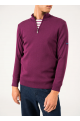 Pull col montant zippé Crossley Prune