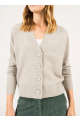 Gilet en laine Belfast Gris clair