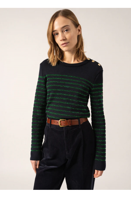 Pull marin Marée II Lurex Vert