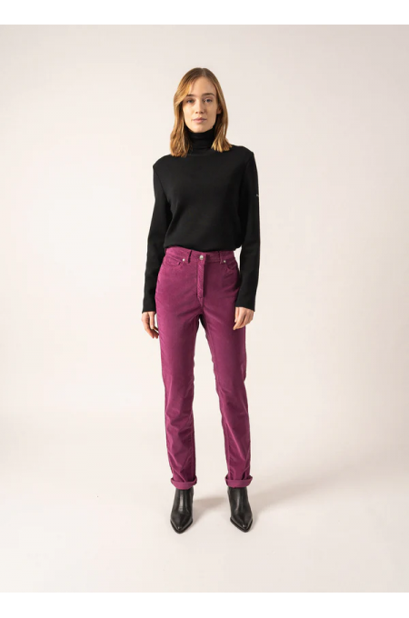 Pantalon MIMOSA Prune Velours