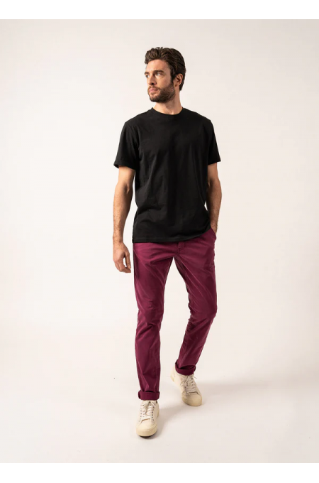 Pantalon chino Voile Hiver Prune