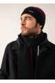 Bonnet en laine bicolore Canot Prune/Navy