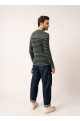 Pull marin rayé Rochefort Vegetal/Navy