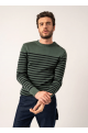 Pull marin rayé Rochefort Vegetal/Navy