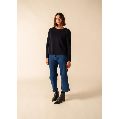 Pull en Laine Modane navy -...