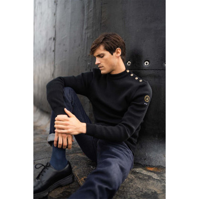 Pull marin en Laine Compas...