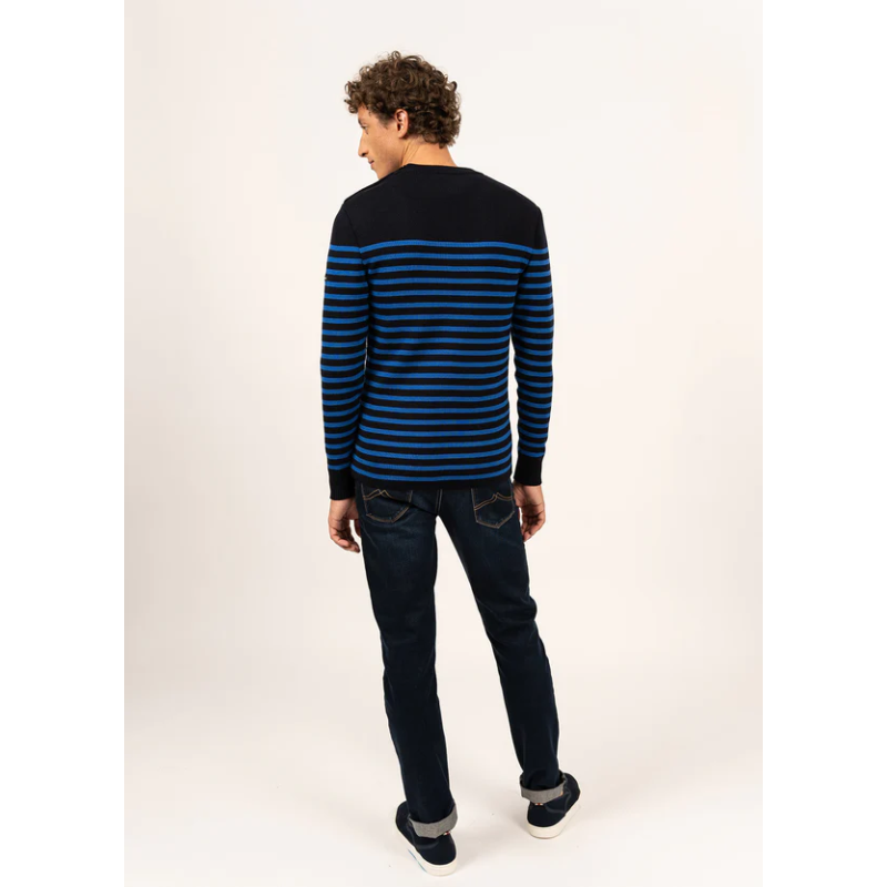 Pull Rochefort rayé gitane / navy